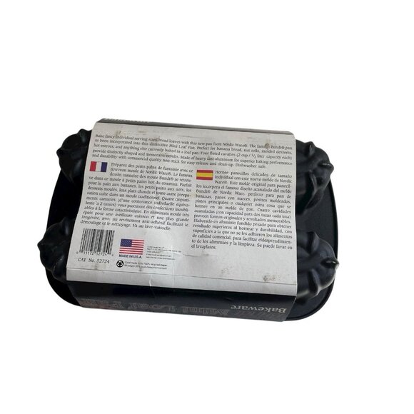 Vintage Nordic Ware Pro-Cast Mini Loaf Pan 4 Cup Cast Aluminum USA Bundt 52724 - Picture 4 of 7